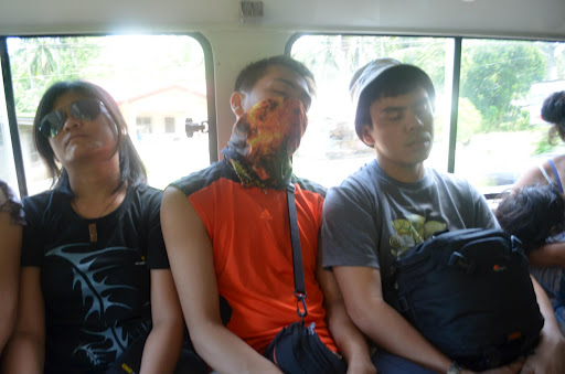 sleepyheads on the way to Calinan. Vernz, Me and Erwin*