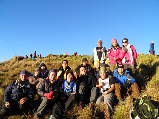 the group enjoying the summit!